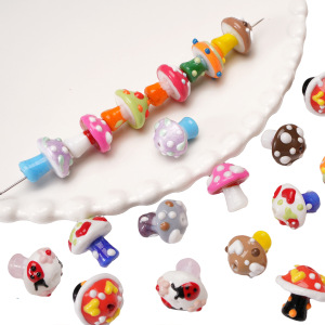 Perles À Émailler Pour Bijoux - Série Simple À Faire Soi-Même - Mini Champignons Mignons - Série Simple - Mini Champignons - Perles À Émailler h5 Image3