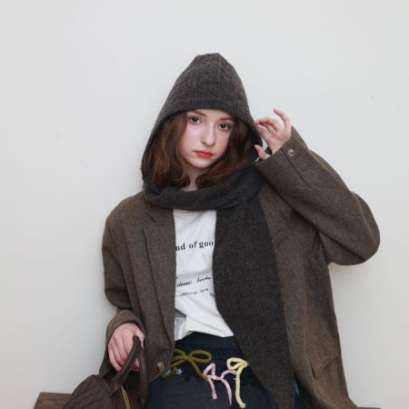 Chapeau à oreillettes en laine unie, style rétro, de la série Simple 2