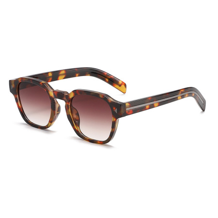 Lunettes de soleil Simple Series Daily Solid Color à imprimé léopard dégradé