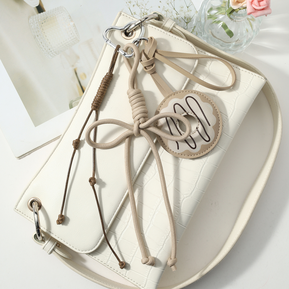Porte-Clés En Cuir Pour Femme, Motif Donut, Collection Daily Twist De La Série Simple Image5