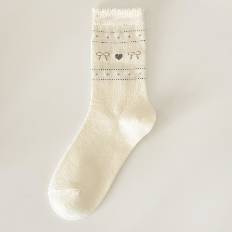 Chaussettes Mi-Mollet À Effet Rebondissant Et Couleurs Contrastées