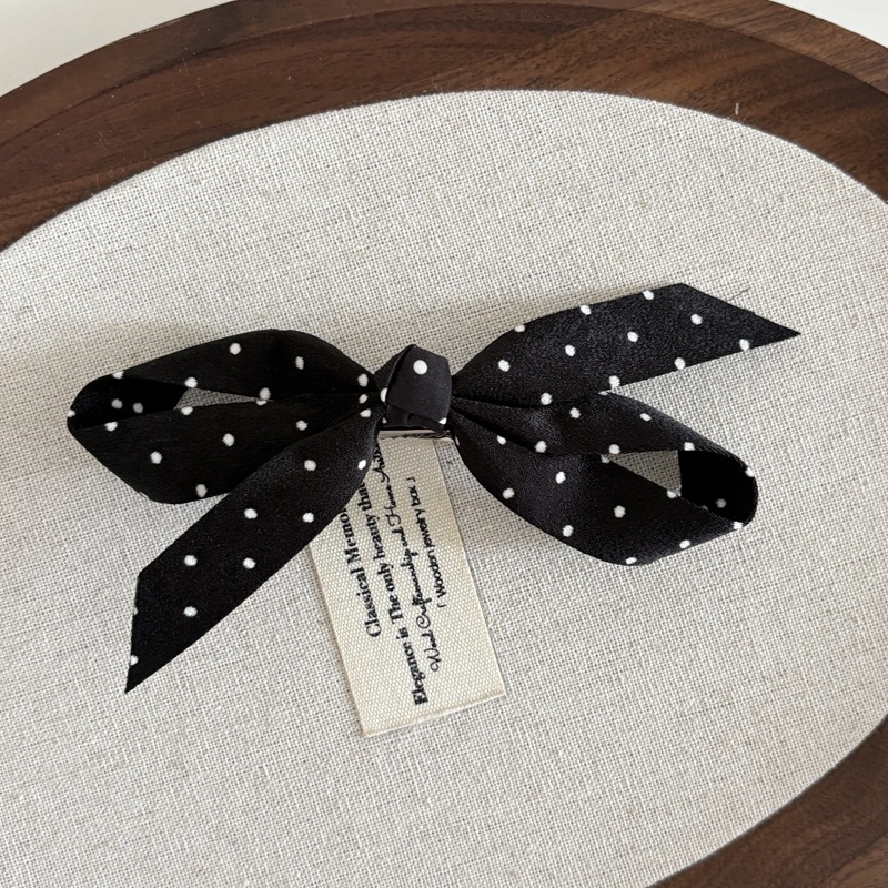 Pinces À Cheveux En Tissu À Pois Rétro De La Série Simple 
