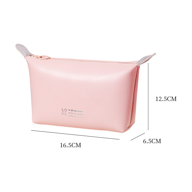 Trousses De Maquillage Quotidiennes En Pu De Couleur Unie De La Gamme Simple Series
