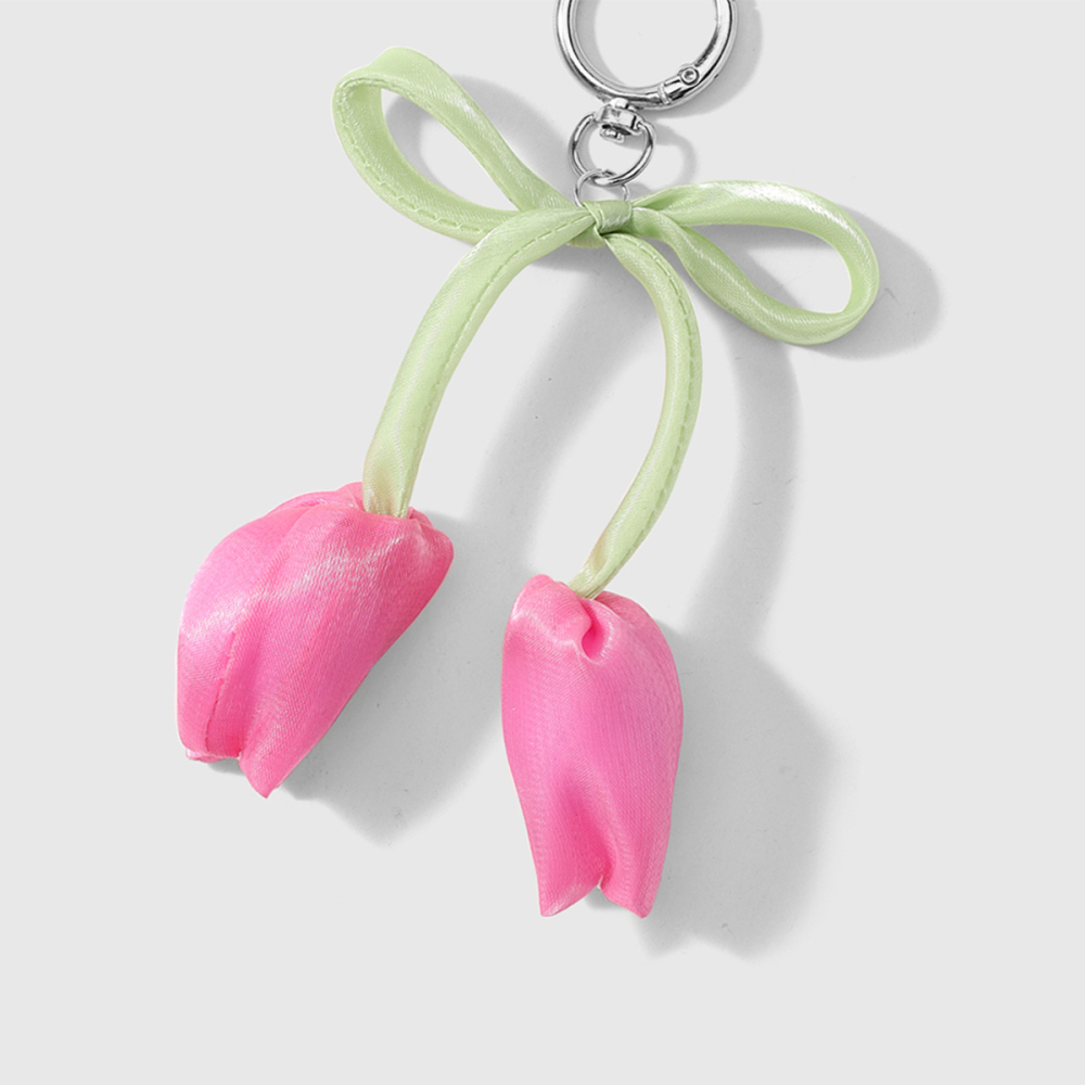Breloques De Sac En Polyester De Couleur Assortie, Collection Simple Series Sweet Flower Image4