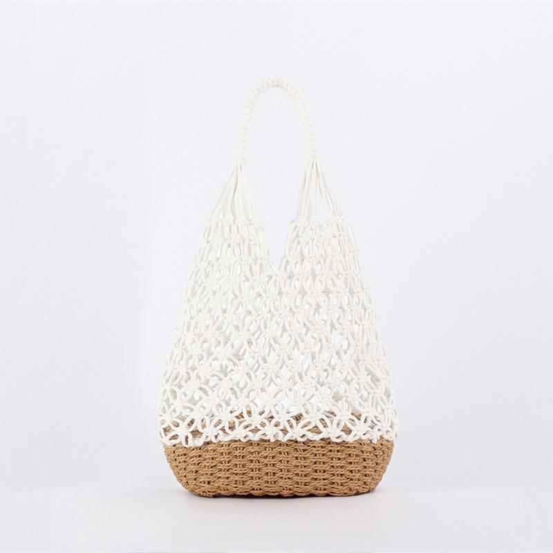 Sac Carré Femme En Coton Tissé Multicolore Style Vacances
