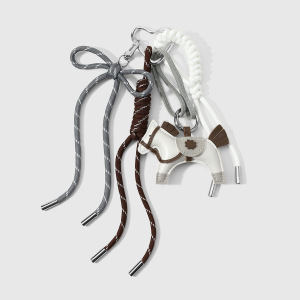 Breloques De Sac En Cuir En Forme De Cœur Mignon Et Nœud Papillon, Collection Simple Series h5