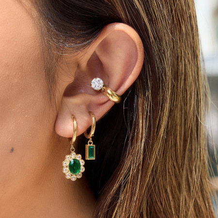 Ensembles de bijoux pour femmes luxueux et élégants, de forme elliptique irrégulière, en acier inoxydable étanche, couleur or et zircon.