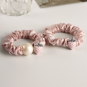 Chouchous En Tissu Uni Couleur Fruit Sucré, Collection Simple, Perles Artificielles h5 Image3