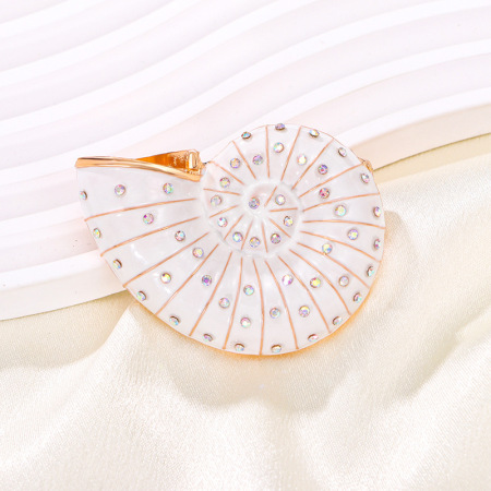 Broches en alliage de coquillages et strass, style océan, collection Simple 2