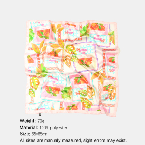 Écharpes D'Été Pour Femmes, En Polyester, Motif Fruits Et Feuilles Multicolores, Collection Romantique h5 Image2