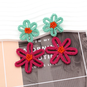 Boucles D'Oreilles Pendantes Pour Femmes En Fil À Fleurs Douces De La Série Romantique h5 Image4