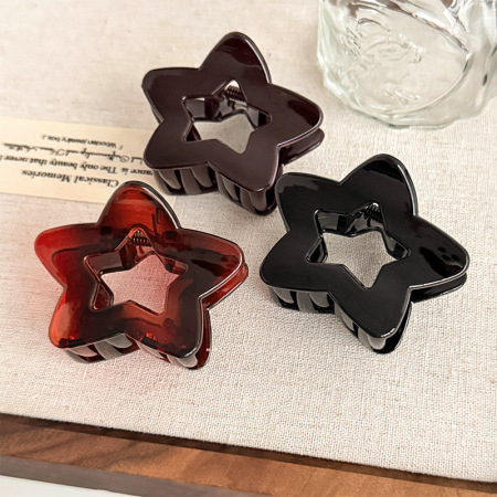 Pinces à cheveux en plastique Simple Series Daily Solid Color Star 2