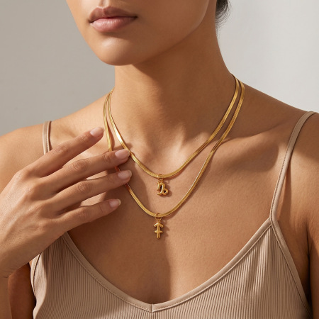 Colliers pendentifs pour femmes Simple Series Daily Constellation en acier inoxydable étanche couleur or