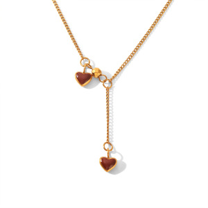 Colliers Pendentifs Pour Femmes Simple Series Daily Heart En Acier Inoxydable Étanche Couleur Or h5 Image6