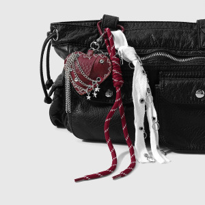 Breloques De Sac En Cuir Style Rétro Cœur Croix Rivet h5 Image4