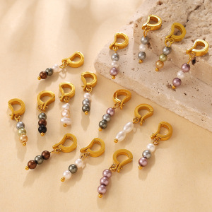 Pendentifs En Perles Artificielles Couleur Or, Étanches, En Acier Inoxydable, De La Série Simple Daily Beads h5 Image4