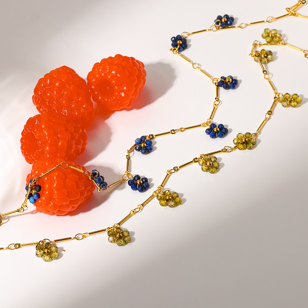 Colliers Pendentifs Élégants En Acier Inoxydable Doré, Couleur Fleur, Collection Romantique Pour Femmes Image3