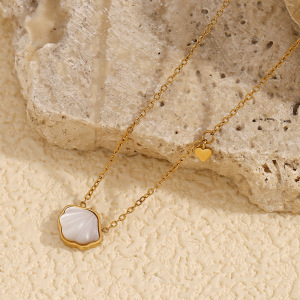 Colliers Pendentifs Pour Femmes, Simples, Couleur Or, Motif Coquillages h5 Image2