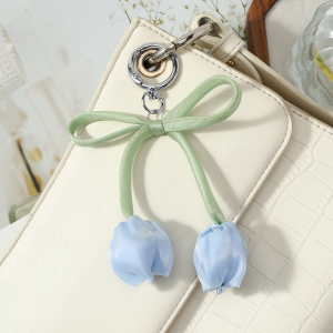 Breloques De Sac En Polyester De Couleur Assortie, Collection Simple Series Sweet Flower h5 Image5