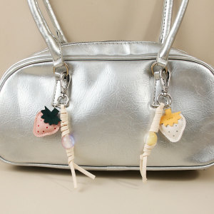 Breloques De Sac En Pu De Qualité Supérieure, Couleurs Assorties, Série Simple Sweet Fruit Twist h5 Image3