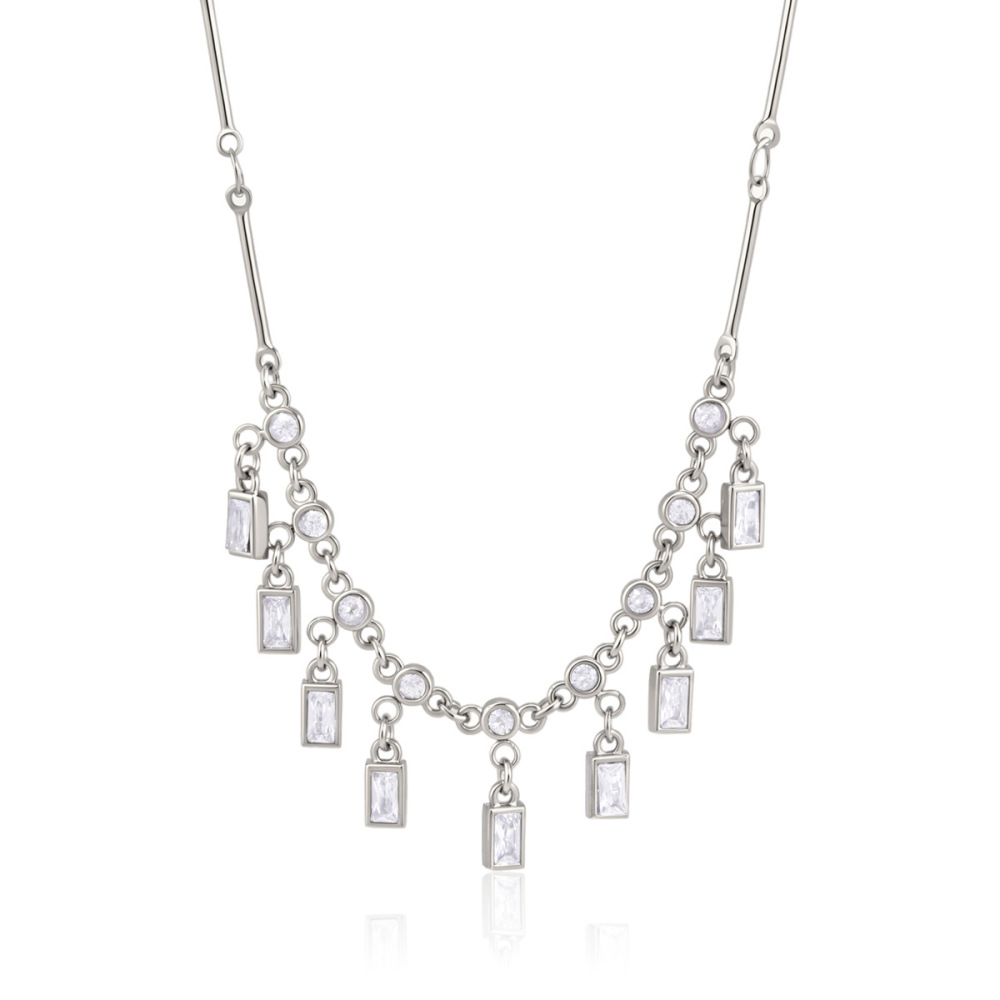 Colliers Pendentifs Pour Femmes En Acier Inoxydable, Imperméables Et Ornés De Zircon, Avec Pompon Image4