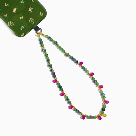 Chaîne de téléphone Simple Series Daily Key Beads en verre multicolore 2