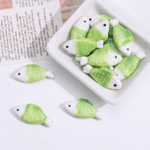 1 Perle De Bijou En Céramique Représentant Un Joli Poisson h5 Image2
