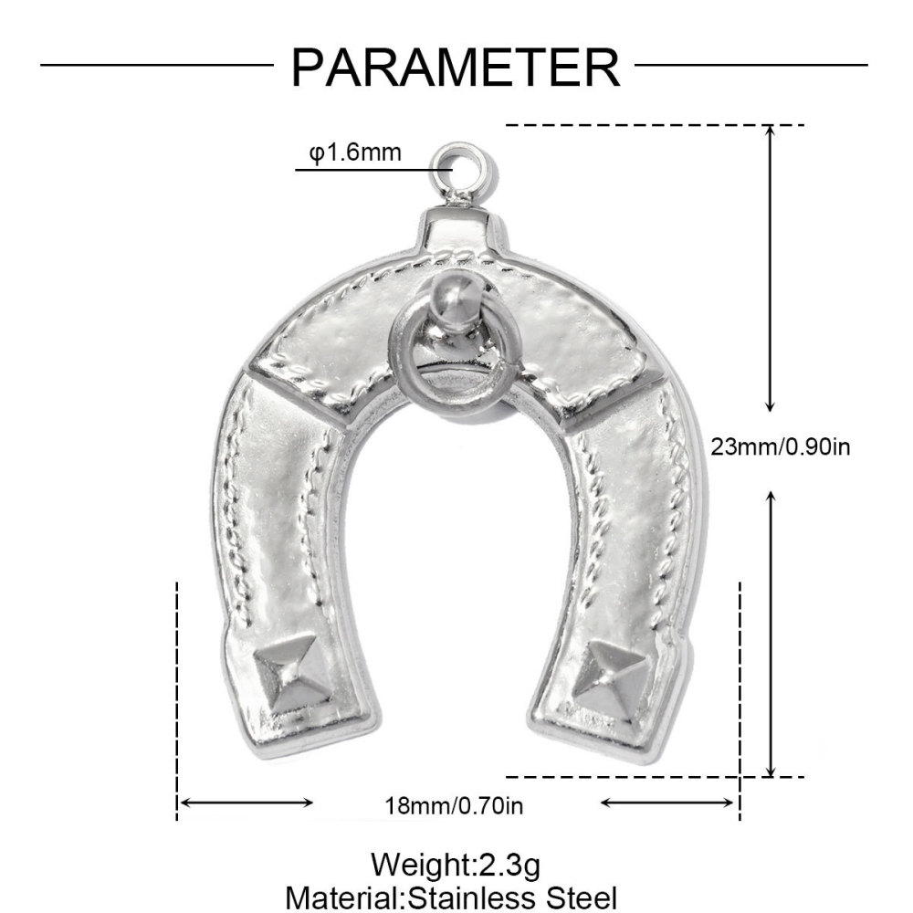 Pendentifs Simples À Faire Soi-Même Pour Femmes, En Acier Inoxydable Étanche, Couleur Or, En Forme De Cœur, D'Étoile, De Rectangle Ou De Fer À Cheval 