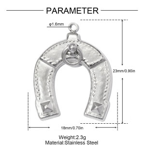 Pendentifs Simples À Faire Soi-Même Pour Femmes, En Acier Inoxydable Étanche, Couleur Or, En Forme De Cœur, D'Étoile, De Rectangle Ou De Fer À Cheval h5 