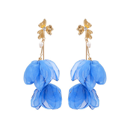 Boucles d'oreilles pendantes pour femme, motif floral romantique