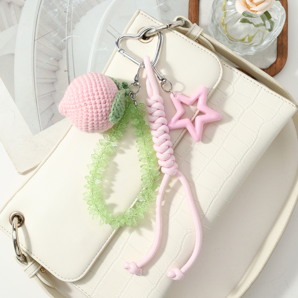 Breloques De Sac Pour Femmes En Polyester, Motif Étoile Fruitée Quotidienne, Collection Simple Series Image6