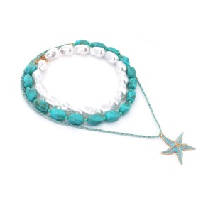 Ensembles De Colliers Pour Femmes, Style Ethnique, Vacances, Océanique, Perles, Étoile De Mer, Résine, Perles h5 Image2