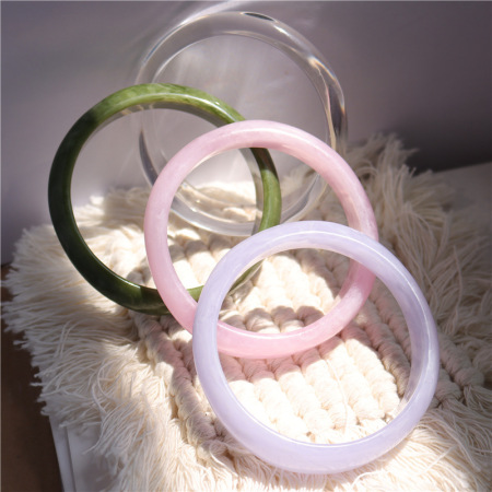 Bracelets pour femmes en acrylique, forme irrégulière rétro, couleur dégradée, collection Simple