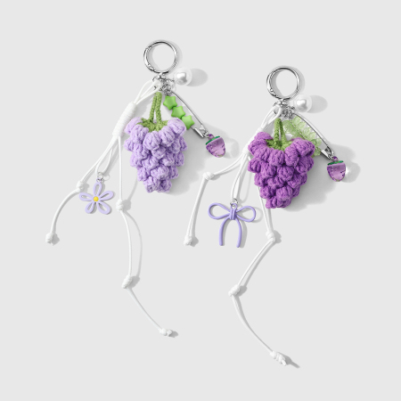 Breloques de sac en polyester Simple Series Daily Flower Raisin
