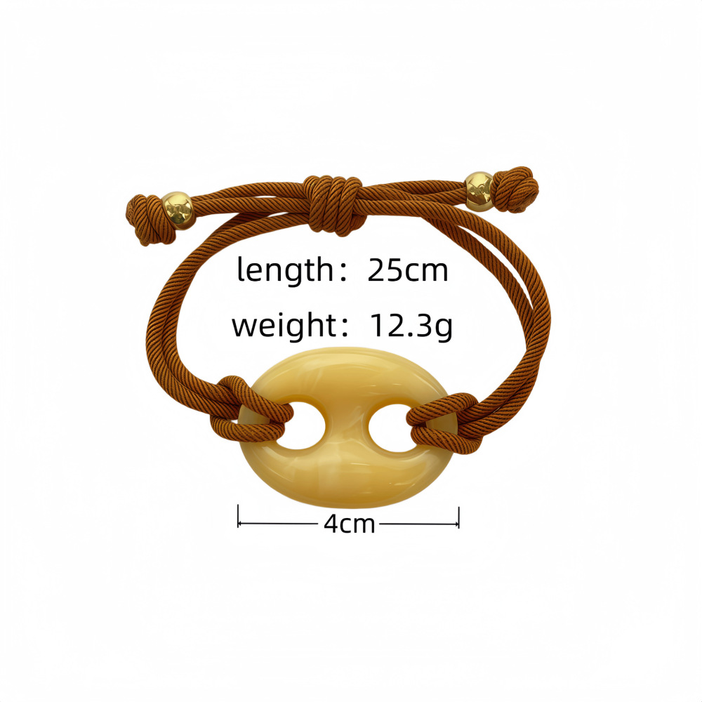 Bracelets Tressés En Résine De Forme Irrégulière Pour Femmes 