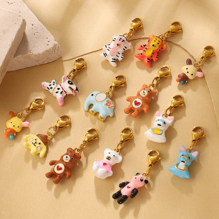 Pendentifs pour femmes, collection Simple Series, motif animal quotidien, couleur cuivre et or