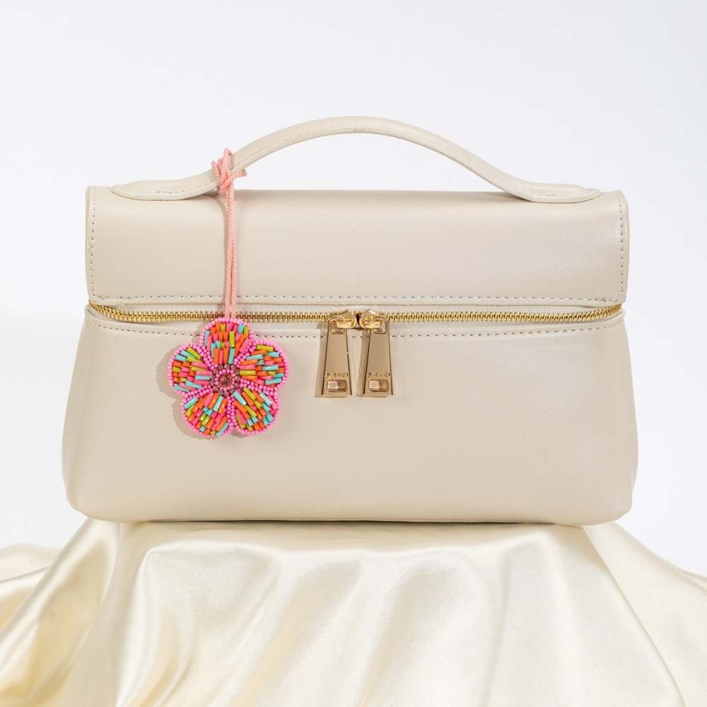 Collection Ethnique - Perles De Fleurs Pour Les Vacances - Breloques En Tissu Pour Sacs Image2