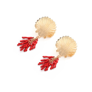 Boucles D'Oreilles Pendantes Pour Femmes, Style Ethnique, Inspirées De L'Océan Et Des Coquillages. h5 Image2