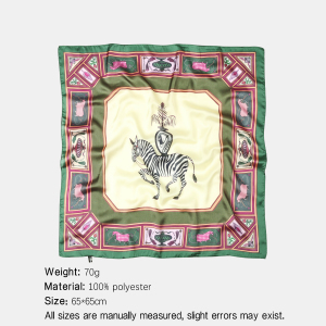 Écharpes D'Été En Polyester À Motif Zèbre Rétro De La Série Classique, Couleurs Assorties h5 Image2