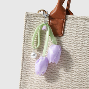 Breloques De Sac En Polyester De Couleur Assortie, Collection Daily Flower Twist De La Série Simple h5 Image6