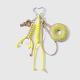 Porte-clés en forme de donut jaune (1 pièce) Image2