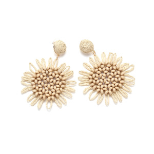 Boucles D'Oreilles Pendantes Pour Femme, Collection Romantique, Perles Et Fleurs, Style Vacances. h5 Image4