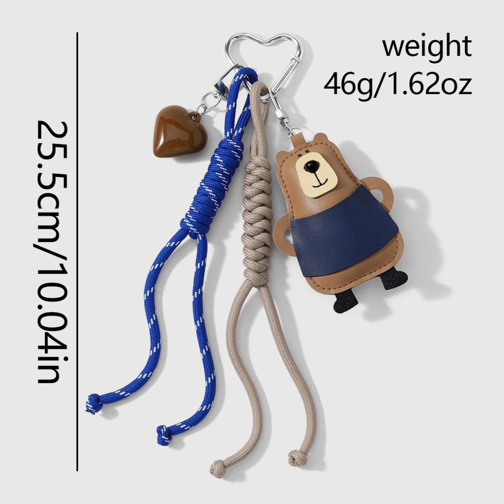 Breloques De Sac En Cuir Torsadées, Motif Animal Mignon, Série Simple Image2