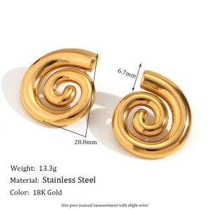 Boucles D'Oreilles Puces Pour Femmes, Style Océan, En Acier Inoxydable, Étanches, Couleur Or, Motif Étoile De Mer h5 