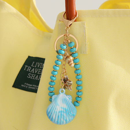 Porte-clés en céramique coquillage style océan, collection Simple Series 2