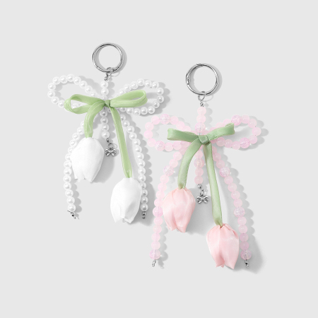 Breloques de sac en alliage à nœud papillon fleuri décontracté, série simple