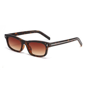 Lunettes De Soleil Unisexes Décontractées À Imprimé Léopard Dégradé De La Série Simple h5 Image3