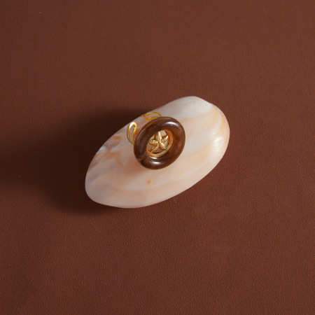 Bagues tendance en acrylique doré avec étoile de mer