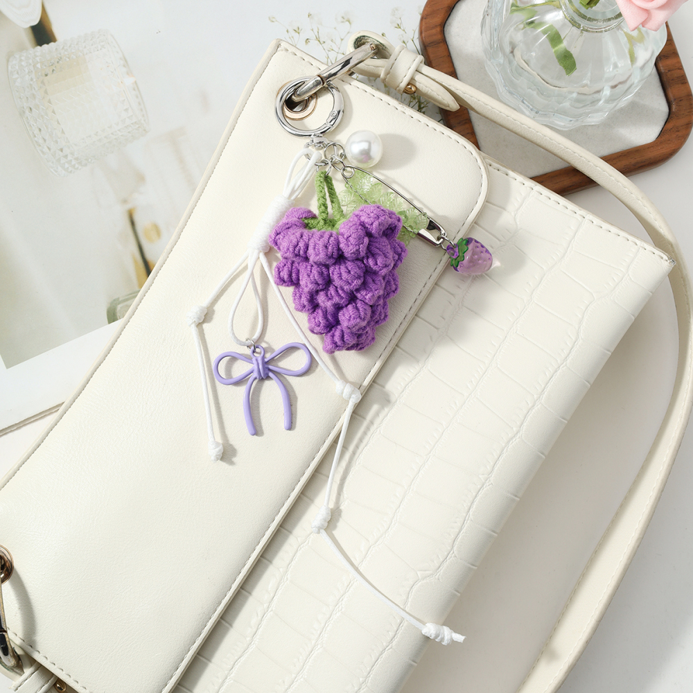 Breloques De Sac En Polyester Simple Series Daily Flower Raisin Image5