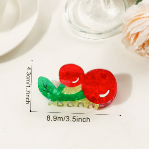 Pinces À Cheveux En Pvc À Motif Fruits Mignons Et Couleurs Assorties, De La Série Simple h5 